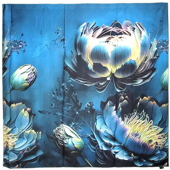 NWT Double Sided Silk Scarf 52"x52" Large Square Shawl Wrap XiangYunSha 3501 - Picture 7 of 12